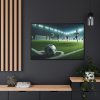 88289-289.jpg Soccer Game with Players in Action Framed Canvas
