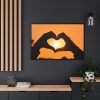 88289-29.jpg Heart Hands Frame the Sun Framed Canvas