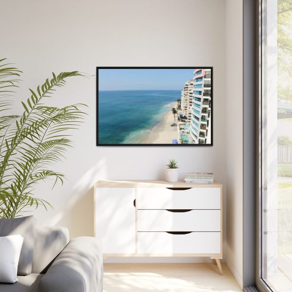 88289-313.jpg Hotels by the Beach Framed Canvas
