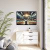 88289-318.jpg Volleyball Game with Players Framed Canvas
