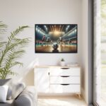 Volleyball Game with Players Framed Canvas - Image 4