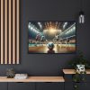 88289-319.jpg Volleyball Game with Players Framed Canvas