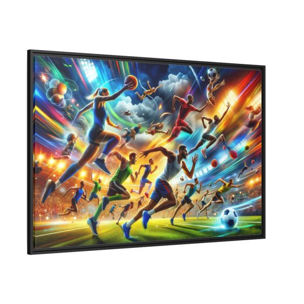 Sport Scene Capturing the Excitement and Energy of Athletes Framed Canvas