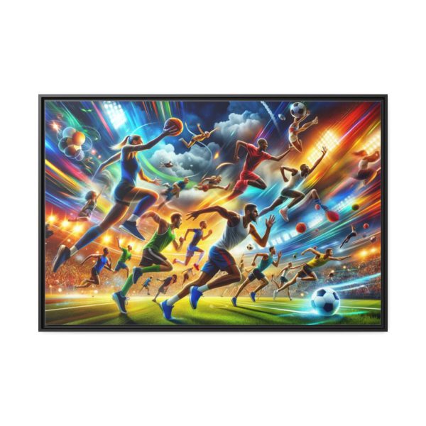 Sport Scene Capturing the Excitement and Energy of Athletes Framed Canvas