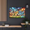 Sport Scene Capturing the Excitement and Energy of Athletes Framed Canvas