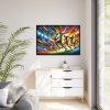 Soccer Players in Action Framed Canvas
