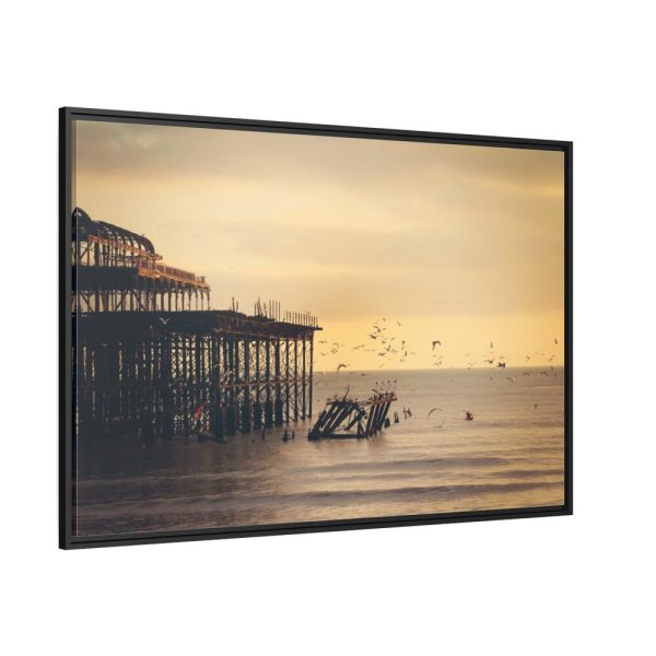 88289-330.jpg Pier Seagull Ocean Framed Canvas