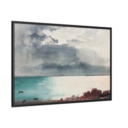 Breaking Storm, Coast of Maine Framed Canvas