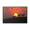 88289-36.jpg Horse Silhouette During Sunset Framed Canvas