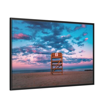 Lifeguard tower number 8 at the Bradley Beach Framed Canvas
