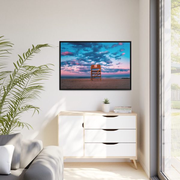 Lifeguard tower number 8 at the Bradley Beach Framed Canvas