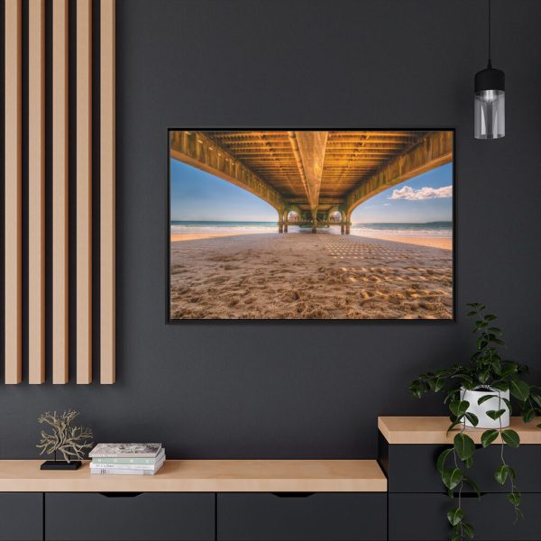 88289-389.jpg Pier Jetty Wooden Beach Framed Canvas
