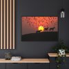 88289-39.jpg Horse Silhouette During Sunset Framed Canvas