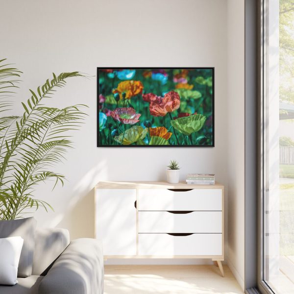 88289-398.jpg Colorful Blooming Poppies Framed Canvas