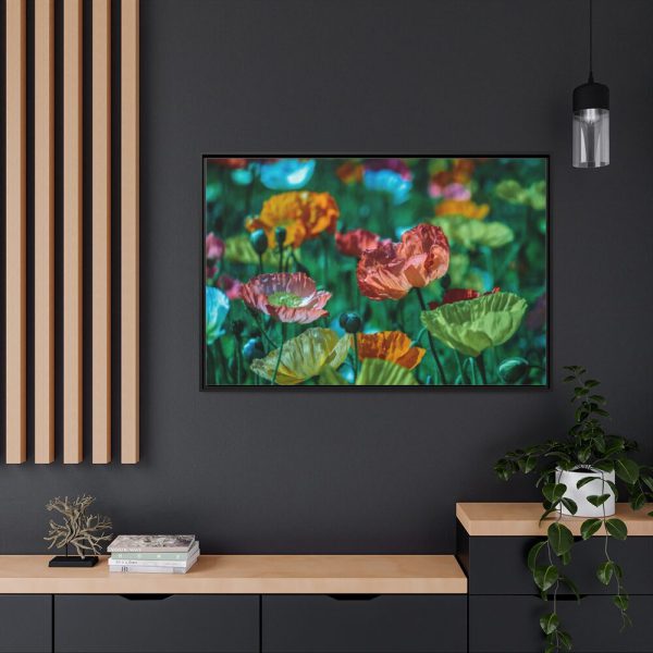 88289-399.jpg Colorful Blooming Poppies Framed Canvas