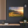 Beautiful Mountain Glow in Sunset Framed Canvas