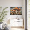 88289-448.jpg Mushrooms Butterfly Forest Art Framed Canvas
