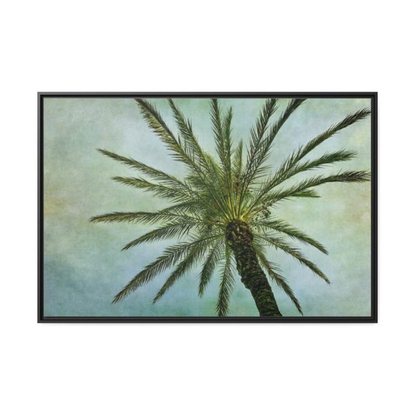 88289-451.jpg Vintage Palm Tree Canopy And Sky Framed Canvas
