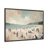 88289-465.jpg Beach Scene With People Framed Canvas