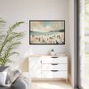 88289-468.jpg Beach Scene With People Framed Canvas