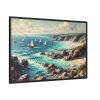88289-485.jpg Peaceful Atmosphere With Rocky Coastline Framed Canvas