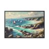 88289-486.jpg Peaceful Atmosphere With Rocky Coastline Framed Canvas