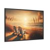 88289-500.jpg White Adirondack Chairs Facing the Ocean Framed Canvas