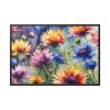 Cornflowers Wildflowers Framed Canvas