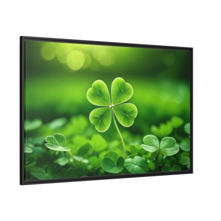Four-leaf Clover Luck Framed Canvas