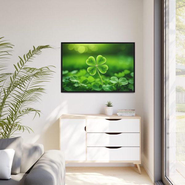 88289-528.jpg Four-leaf Clover Luck Framed Canvas
