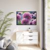 Ornamental Allium Flower Framed Canvas