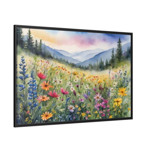 Landscape Wildflowers Fields Meadows Framed Canvas