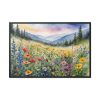 Landscape Wildflowers Fields Meadows Framed Canvas