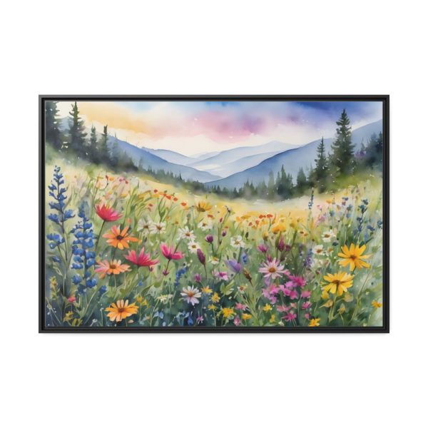 Landscape Wildflowers Fields Meadows Framed Canvas