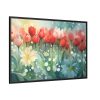Flower Field of Tulips Framed Canvas
