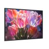 88289-570.jpg Beautiful Pink Tulips Flowers Framed Canvas