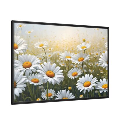 Blooming Daisy Field Framed Canvas