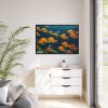 Tropical Fish Swarm Aquarium Framed Canvas