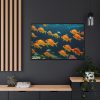 Tropical Fish Swarm Aquarium Framed Canvas