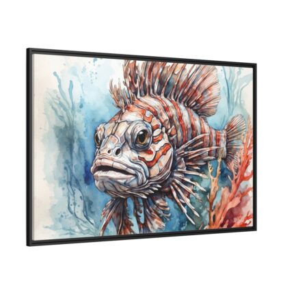 Colorful Lionfish Framed Canvas