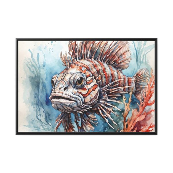 Colorful Lionfish Framed Canvas