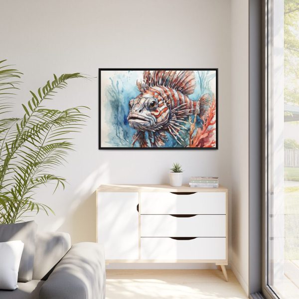 Colorful Lionfish Framed Canvas