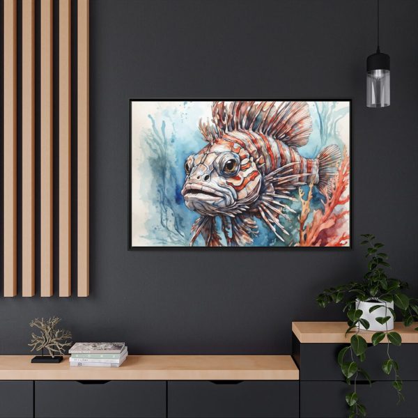 Colorful Lionfish Framed Canvas