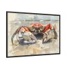 88289-620.jpg Crab Watercolor Art Framed Canvas