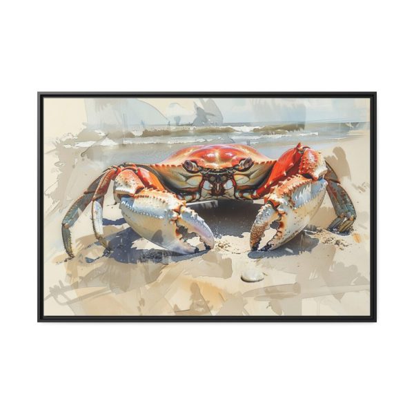 88289-621.jpg Crab Watercolor Art Framed Canvas
