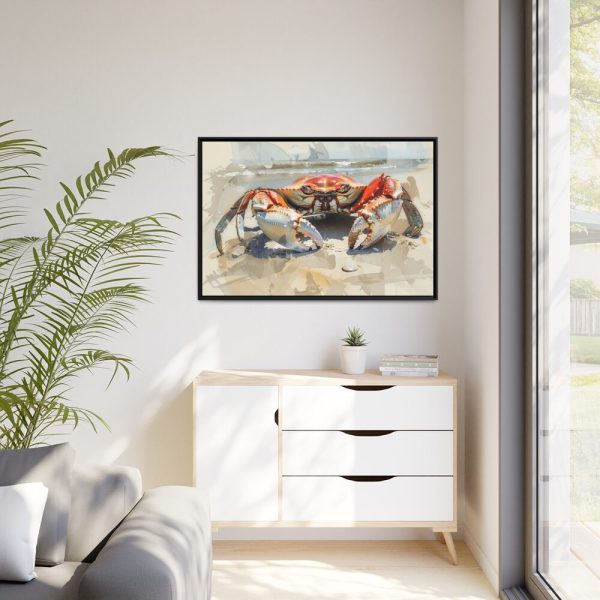 88289-623.jpg Crab Watercolor Art Framed Canvas