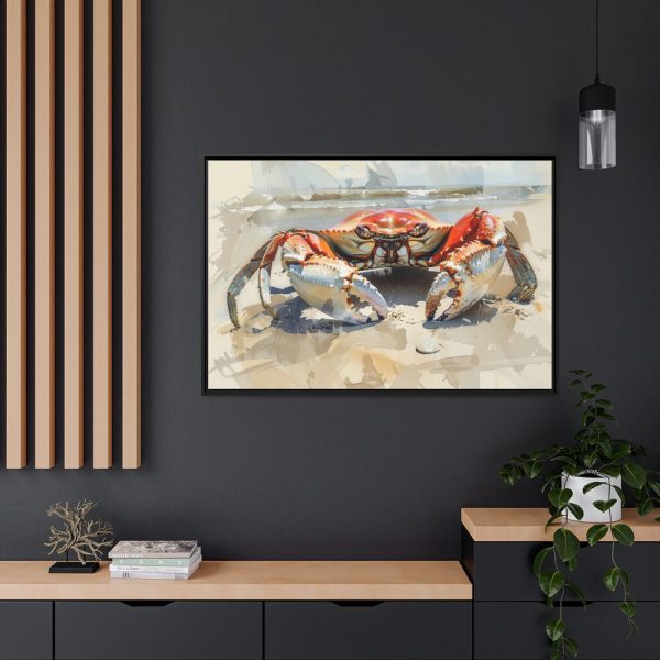 88289-624.jpg Crab Watercolor Art Framed Canvas