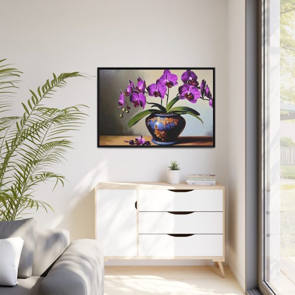 88289-628.jpg Purple Orchid Still Life Framed Canvas