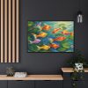 88289-634.jpg Colorful Fish In Lily Pond Framed Canvas