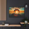 88289-64.jpg Reflection Time Through A Lens Ball Framed Canvas